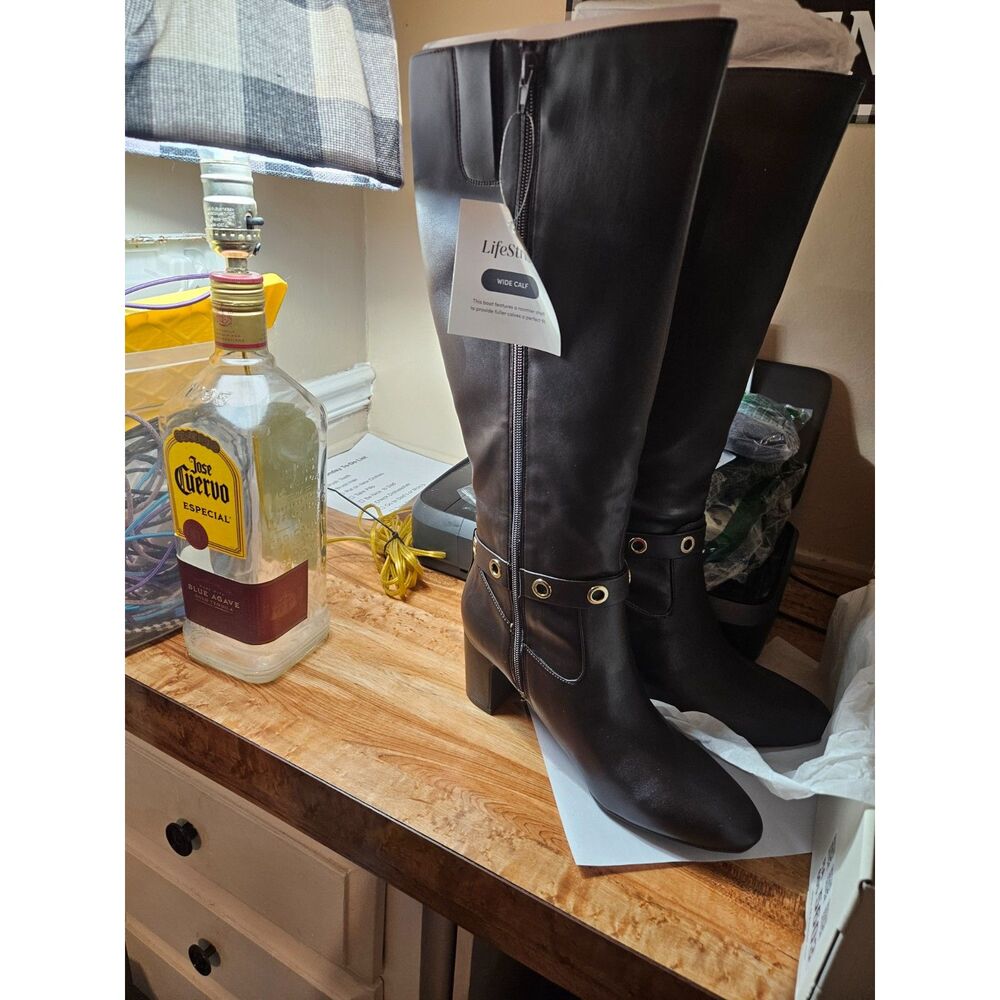 New LifeStride Women's Tansy Fashion Boot Dark Chocolate - Wide Calf 8.5 W